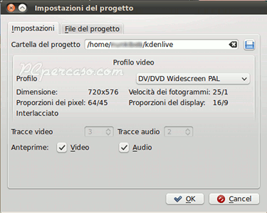 PCpercaso.com: Guida a Kdenlive - Dal formato MPEG-TS al DVD