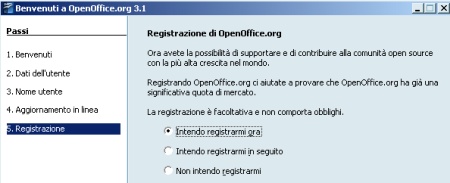 OpenOffice.org 3.1 - Benvenuto
