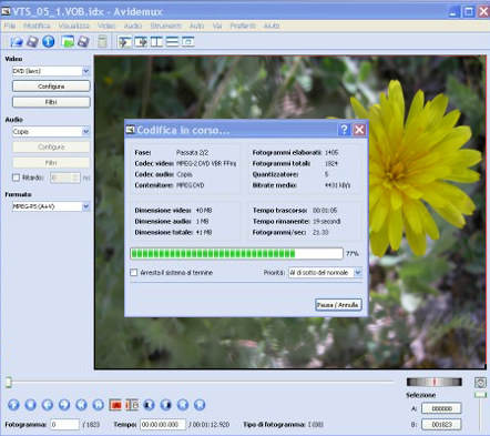 Avidemux2 - Rendering PCpercaso.com: Avidemux2 - Rendering