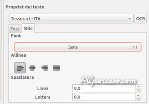 PCPercaso.com: OCRFeeder - Stile del Testo